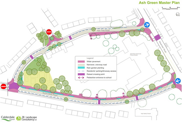 Master plan for roads around Ash Green school